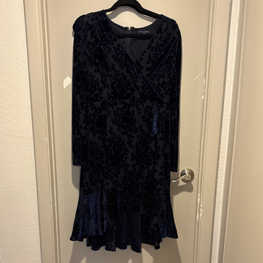 Tommy Hilfiger Navy Floral Long Sleeve Dress